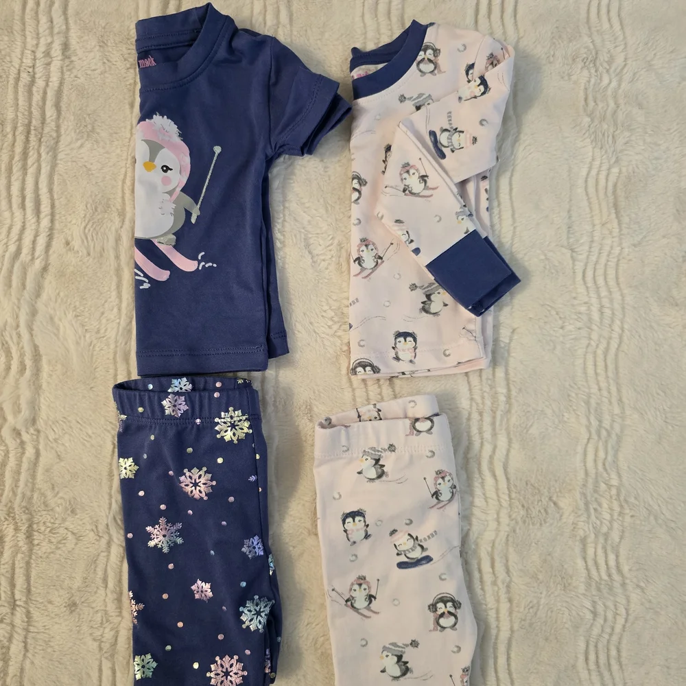 Penelope Mack Navy and Light Pink Penguin Pajama Bundle - Picture 7 of 9